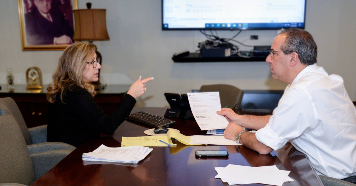 Rosemarie Susino in a professional meeting.