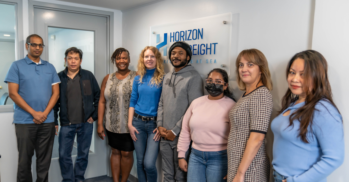 Group photo for horizon air freight staff
