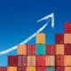 Cargo containers chart going up